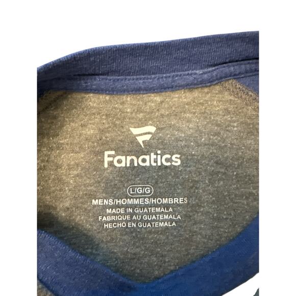 Fanatics mens Toronto Maple Leafs grey and blue tri blend raglan shirt sz L - Picture 3 of 3